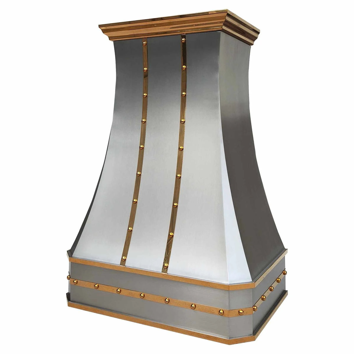 Fobest Stainless Steel Custom Vent Hood with Brass Crown FSS-280-Stainless Steel Range Hood-Fobest