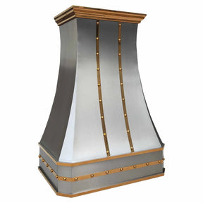 Fobest Stainless Steel Custom Vent Hood with Brass Crown FSS-280-Stainless Steel Range Hood-Fobest