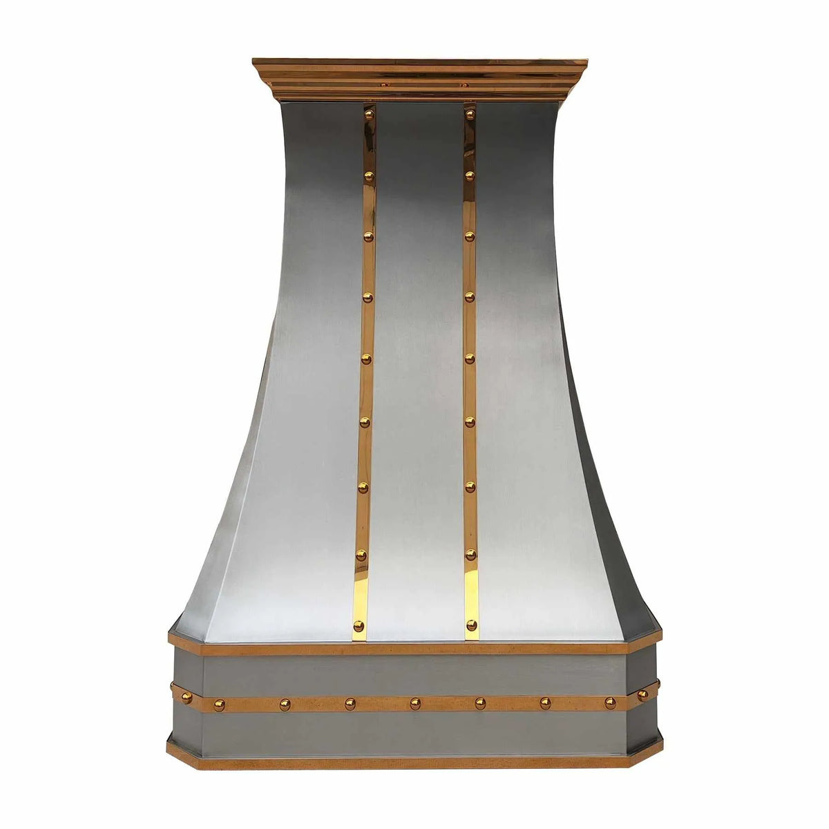 Fobest Stainless Steel Custom Vent Hood with Brass Crown FSS-280-Stainless Steel Range Hood-Fobest