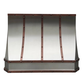 Fobest Stainless Steel Custom Vent Hood with Copper Accent FSS-237-Stainless Steel Range Hood-Fobest