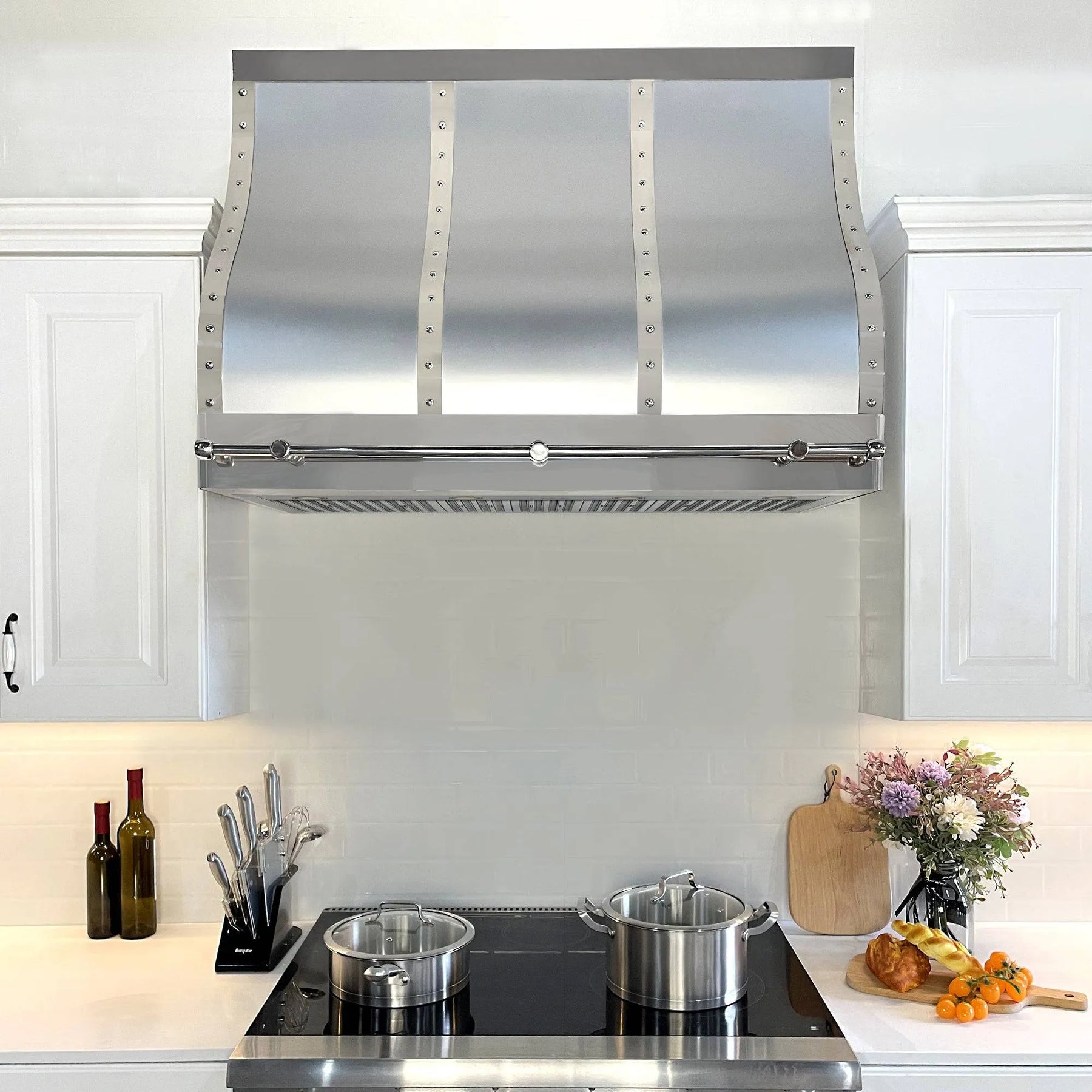 Fobest Stainless Steel Custom Vent Hood with Mirror Trims FSS-31-Stainless Steel Range Hood-Fobest