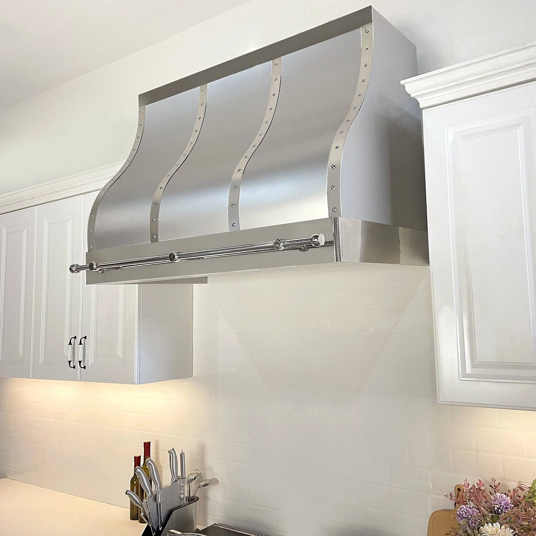 Fobest Stainless Steel Custom Vent Hood with Mirror Trims FSS-31-Stainless Steel Range Hood-Fobest