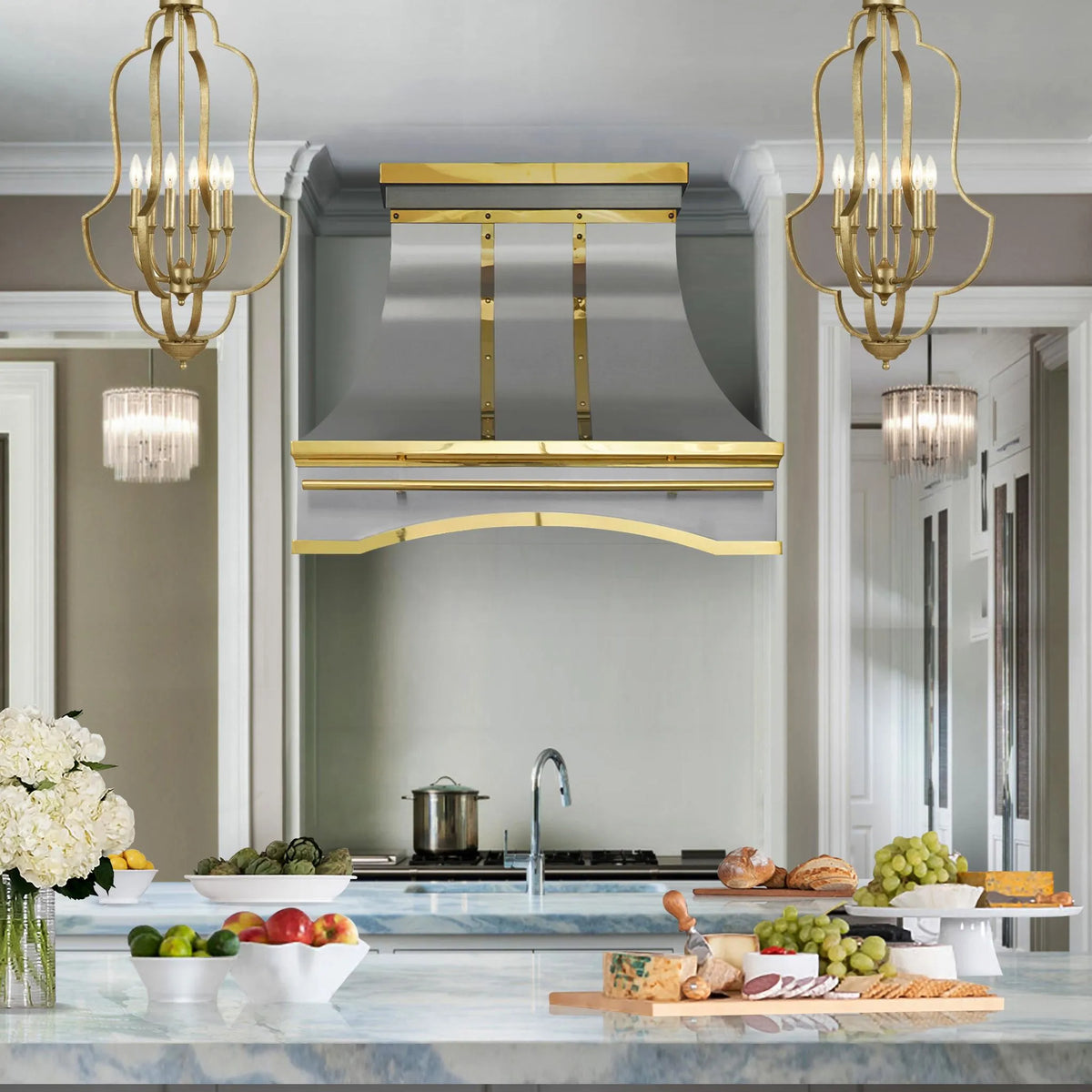 Fobest Stainless Steel Hood with Mirror Straps FSS-316-Stainless Steel Range Hood-Fobest