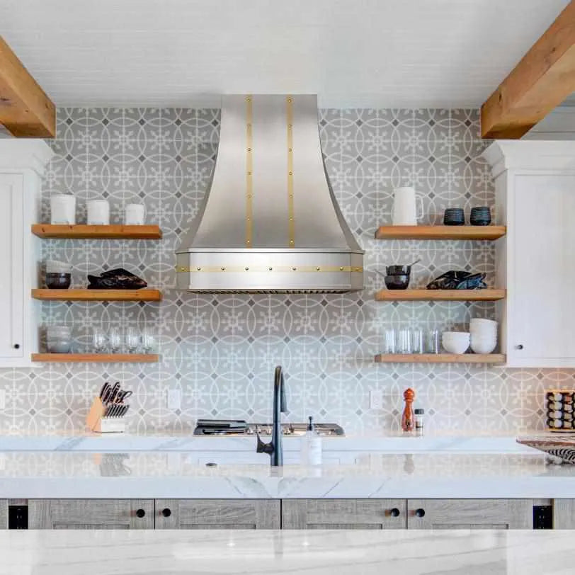 Fobest Stainless Steel Kitchen Range Hood with Brass Straps FSS-217-Stainless Steel Range Hood-Fobest