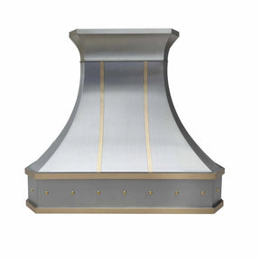 Fobest Stainless Steel Modern Range Hood with Brass Straps FSS-193-Stainless Steel Range Hood-Fobest