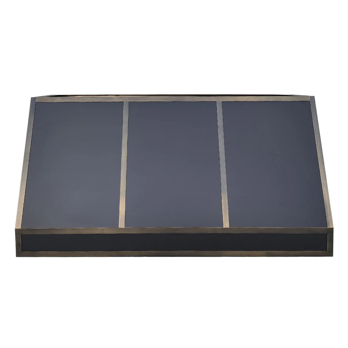 Fobest Stainless Steel Range Hood Black Finish with Antique Brass Straps FSS-322-Stainless Steel Range Hood-Fobest
