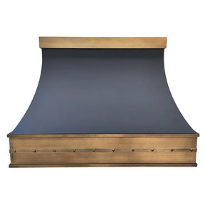 Fobest Stainless Steel Range Hood with Aged Brass Accent FSS-293-Stainless Steel Range Hood-Fobest