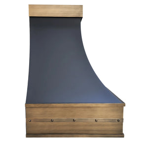 Fobest Stainless Steel Range Hood with Aged Brass Accent FSS-293-Stainless Steel Range Hood-Fobest