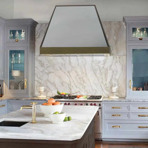 Fobest Stainless Steel Range Hood with Aged Brass Trims FSS-266-Stainless Steel Range Hood-Fobest
