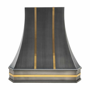 Fobest Stainless Steel Range Hood with Brass Bands FSS-260-Stainless Steel Range Hood-Fobest