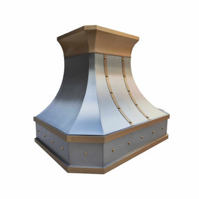 Fobest Stainless Steel Range Hood with Brass Crown FSS-295-Stainless Steel Range Hood-Fobest