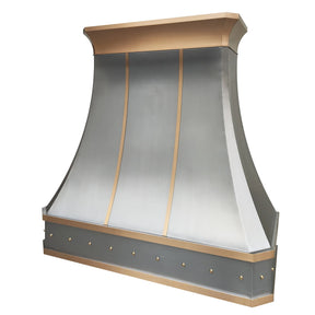 Fobest Stainless Steel Range Hood with Brass Crown FSS-295-Stainless Steel Range Hood-Fobest