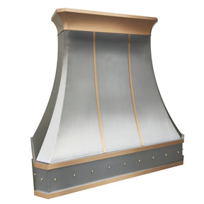 Fobest Stainless Steel Range Hood with Brass Crown FSS-295-Stainless Steel Range Hood-Fobest