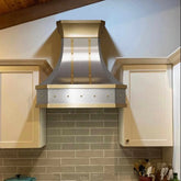 Fobest Stainless Steel Range Hood with Brass Crown FSS-295-Stainless Steel Range Hood-Fobest