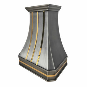 Fobest Stainless Steel Range Hood with Brass Straps FSS-240-Stainless Steel Range Hood-Fobest
