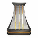 Fobest Stainless Steel Range Hood with Brass Straps FSS-240-Stainless Steel Range Hood-Fobest