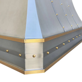 Fobest Stainless Steel Range Hood with Brass Straps FSS-318-Stainless Steel Range Hood-Fobest