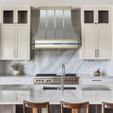 Fobest Stainless Steel Range Hood with Brass Straps FSS-318-Stainless Steel Range Hood-Fobest