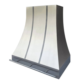 Fobest Stainless Steel Range Hood with Brushed Grey Straps FSS-115-Stainless Steel Range Hood-Fobest
