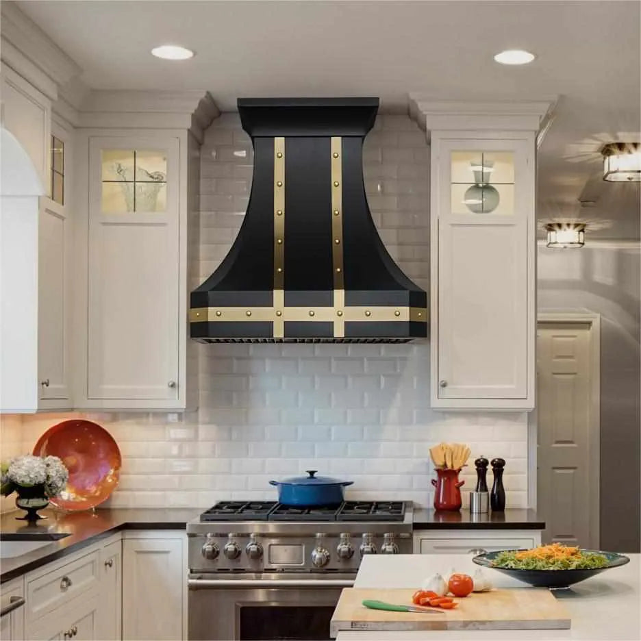 Fobest Stainless Steel Range Hood with Cross Brass Straps FSS-203-Stainless Steel Range Hood-Fobest