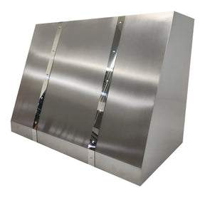Fobest Stainless Steel Range Hood with Mirror Straps FSS-314-Stainless Steel Range Hood-Fobest