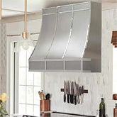 Fobest Stainless Steel Vent Hood with Mirror Straps FSS-174-Stainless Steel Range Hood-Fobest