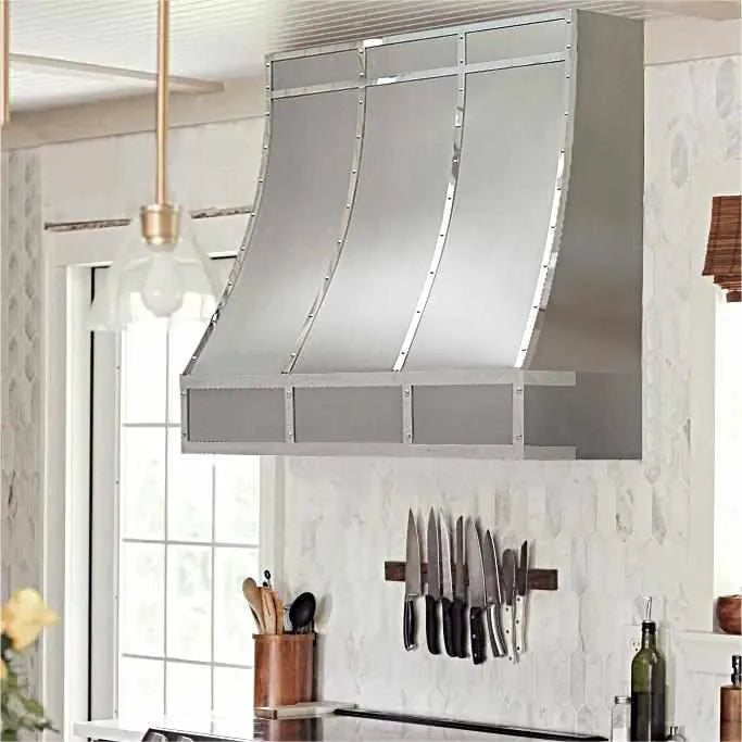 Fobest Stainless Steel Vent Hood with Mirror Straps FSS-174-Stainless Steel Range Hood-Fobest
