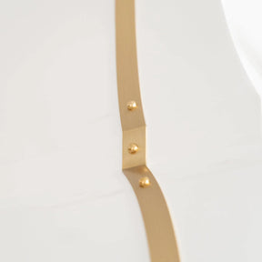 Fobest Stainless Steel White Range Hood with Brass Decor FSS-34-Stainless Steel Range Hood-Fobest