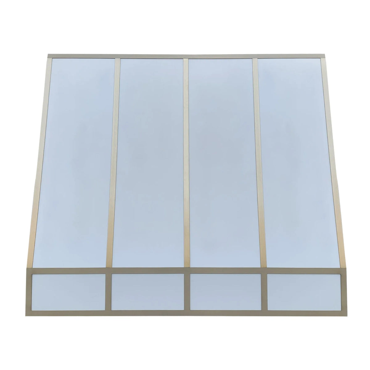 Fobest Stainless Steel White Range Hood with Brass Straps FSS-315-Stainless Steel Range Hood-Fobest