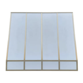 Fobest Stainless Steel White Range Hood with Brass Straps FSS-315-Stainless Steel Range Hood-Fobest
