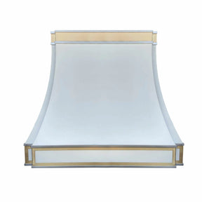 Fobest Stainless Steel White Range Hood with Gold Accents FSS-201-Stainless Steel Range Hood-Fobest