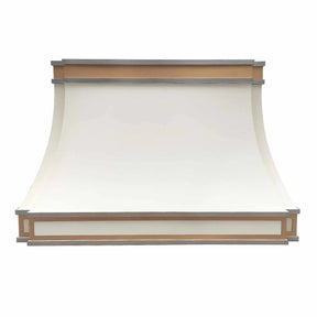 Fobest Stainless Steel White Range Hood with Gold Accents FSS-201-Stainless Steel Range Hood-Fobest