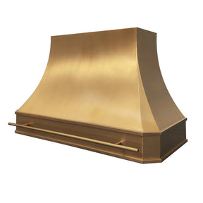 Fobest Tuscan Custom Brass Range Hood with Brass Pot rail FSS-209-Stainless Steel Range Hood-Fobest