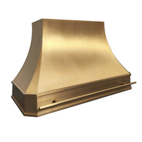 Fobest Tuscan Custom Brass Range Hood with Brass Pot rail FSS-209-Stainless Steel Range Hood-Fobest
