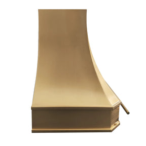 Fobest Tuscan Custom Brass Range Hood with Brass Pot rail FSS-209-Stainless Steel Range Hood-Fobest
