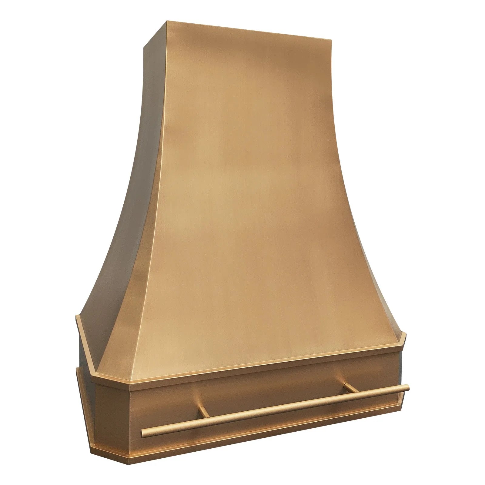Fobest Tuscan Custom Brass Range Hood with Brass Pot rail FSS-209-Stainless Steel Range Hood-Fobest