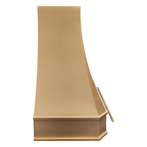 Fobest Tuscan Custom Brass Range Hood with Brass Pot rail FSS-209-Stainless Steel Range Hood-Fobest