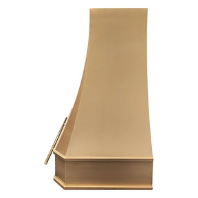 Fobest Tuscan Custom Brass Range Hood with Brass Pot rail FSS-209-Stainless Steel Range Hood-Fobest