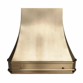 Fobest Tuscan Custom Brass Range Hood with Brass Pot rail FSS-209-Stainless Steel Range Hood-Fobest