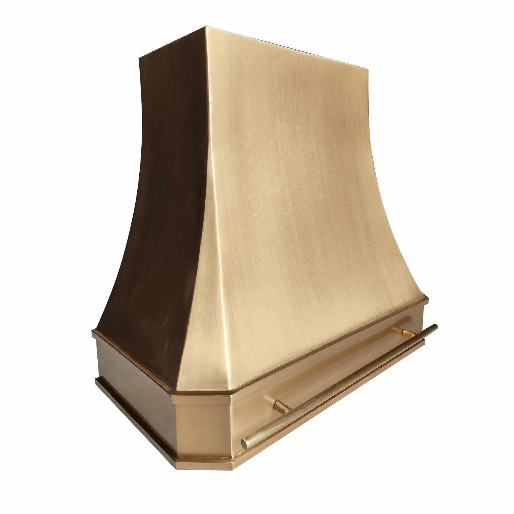 Fobest Tuscan Custom Brass Range Hood with Brass Pot rail FSS-209-Stainless Steel Range Hood-Fobest