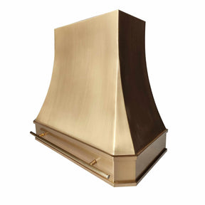 Fobest Tuscan Custom Brass Range Hood with Brass Pot rail FSS-209-Stainless Steel Range Hood-Fobest