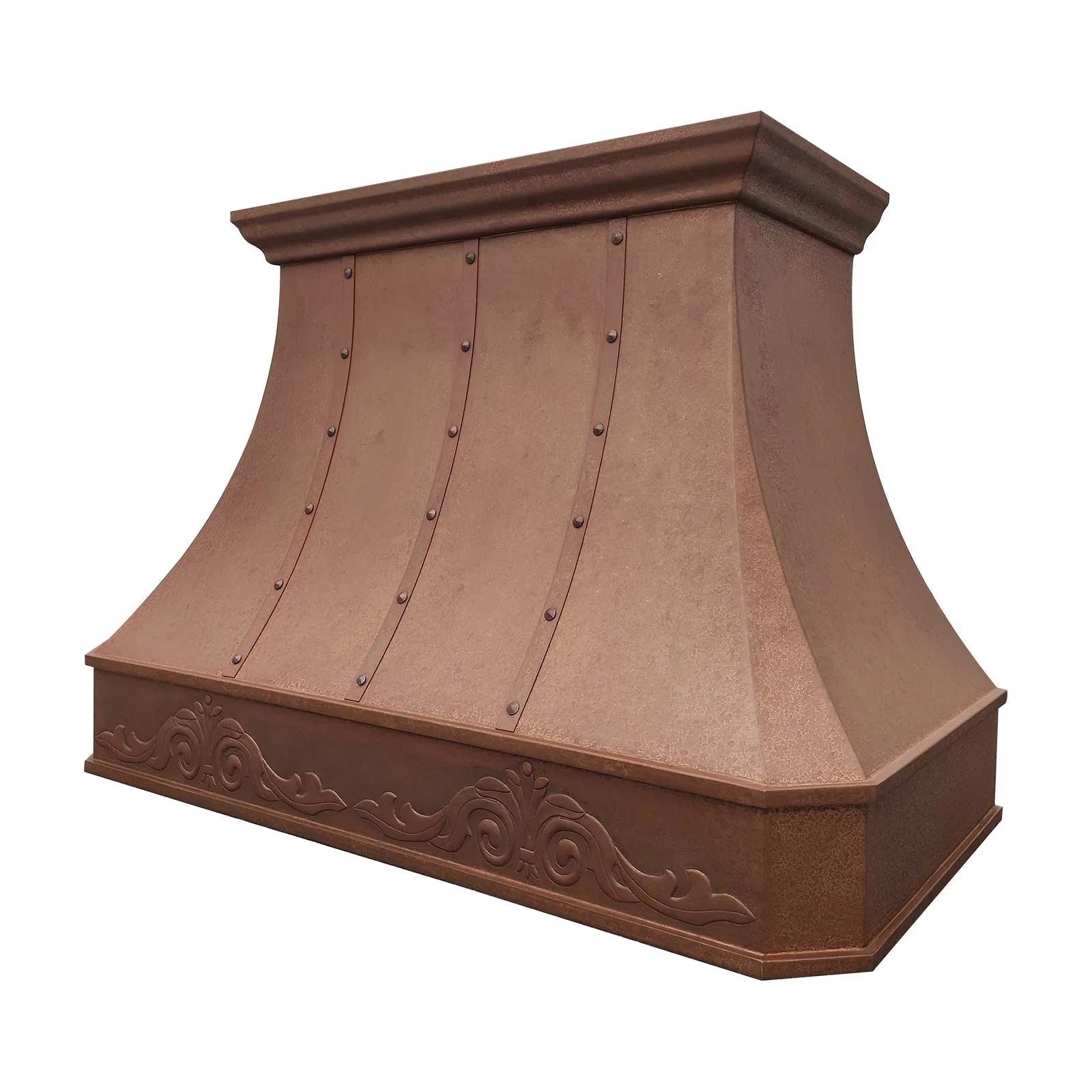 Fobest Vintage Copper Hood with Handmade Pattern FCP-190-Copper Range Hood-Fobest