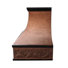 Fobest Vintage Copper Kitchen Hood with Drak Straps FCP-113-Copper Range Hood-Fobest
