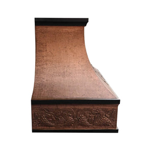 Fobest Vintage Copper Kitchen Hood with Drak Straps FCP-113-Copper Range Hood-Fobest