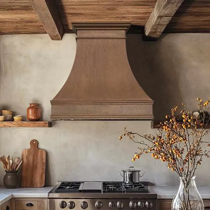 Fobest Vintage Copper Range Hood with Curved Shape FCP-192-Copper Range Hood-Fobest