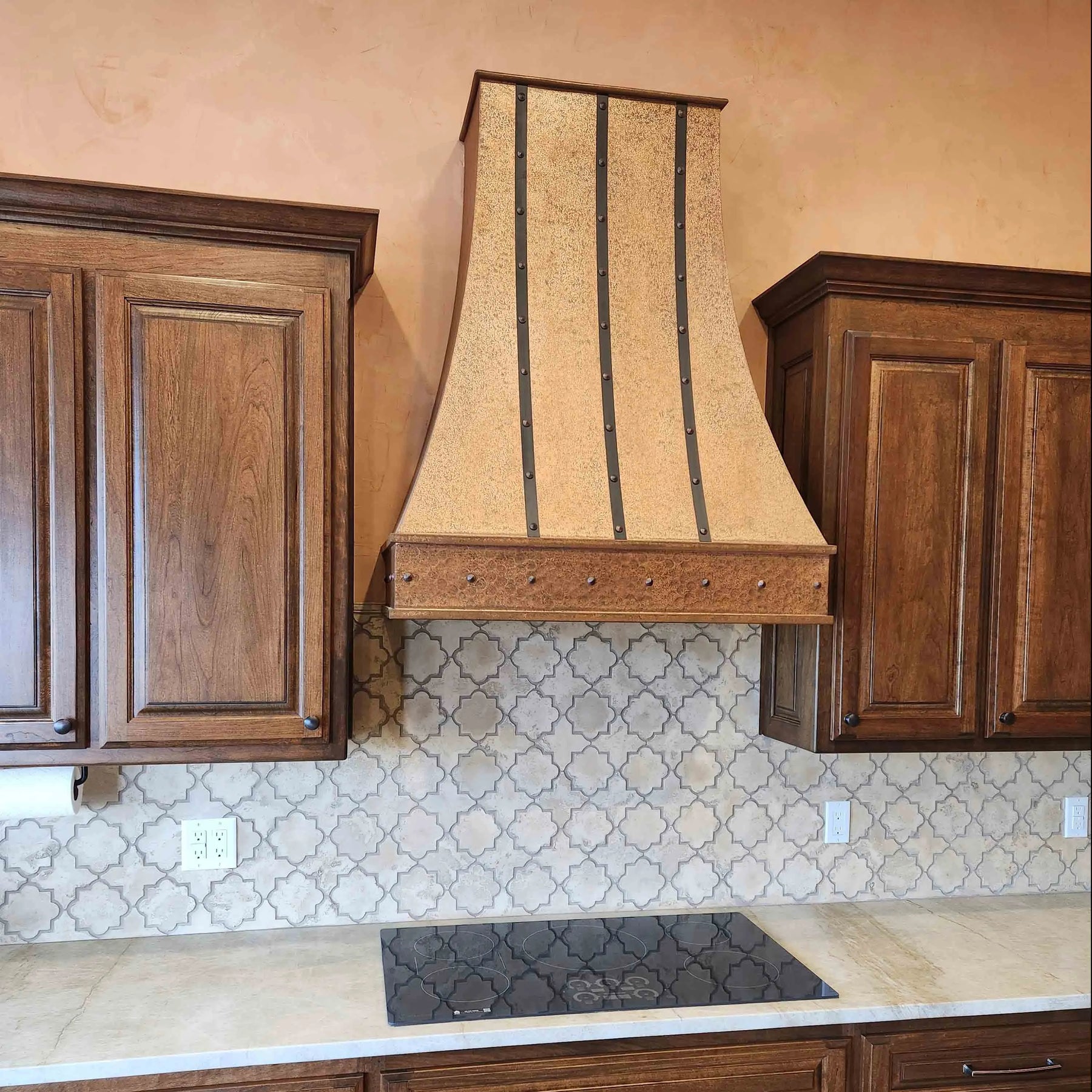 Fobest Vintage Copper Range Hood with Drak Straps FCP-222-Copper Range Hood-Fobest