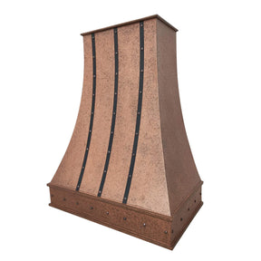 Fobest Vintage Copper Range Hood with Drak Straps FCP-222-Copper Range Hood-Fobest