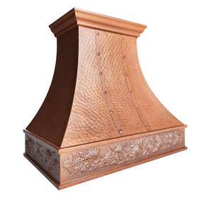 Fobest Vintage Copper Range Hood with Grapes Pattern Finish FCP-141-Copper Range Hood-Fobest