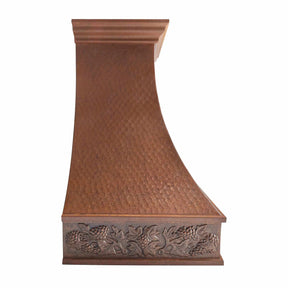 Fobest Vintage Copper Range Hood with Grapes Pattern Finish FCP-141-Copper Range Hood-Fobest