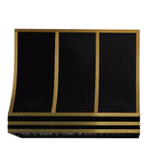 Fobest Wall Mount Stainless Steel Range Hood with Bold Brass Accents FSS-26-Stainless Steel Range Hood-Fobest